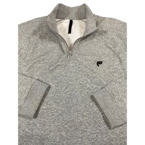 Fabletics Mens XXL Quarter Zip Pullover Heather Gray Fleece SB2251305-3813-15060